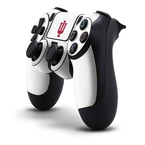 Indiana University IU Logo White PS4 Controller Skin