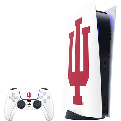 Indiana University IU Logo White PS5 Digital Edition Bundle Skin