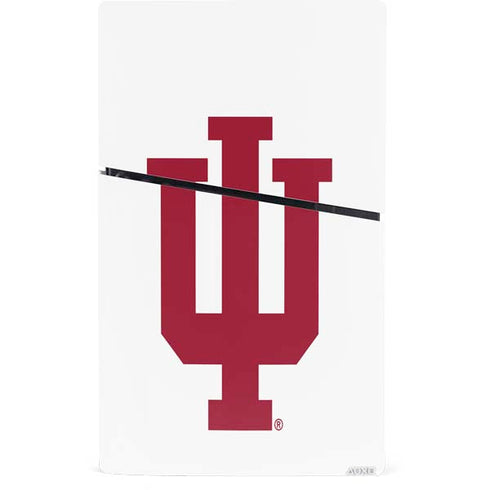 Indiana University IU Logo White PS5 Slim Digital Edition Bundle Skin