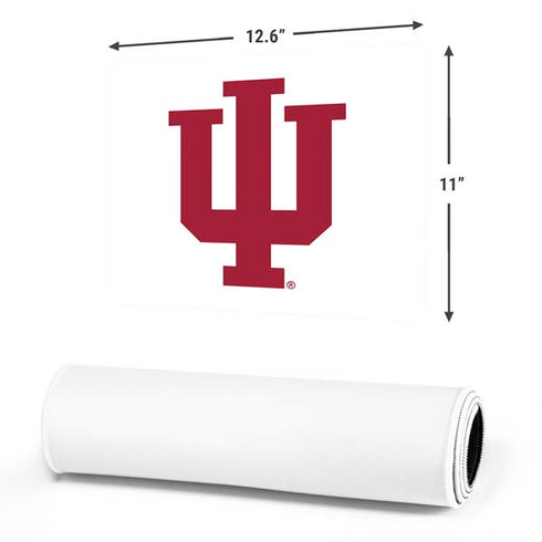 Indiana University IU Logo White Gaming Mouse Pad