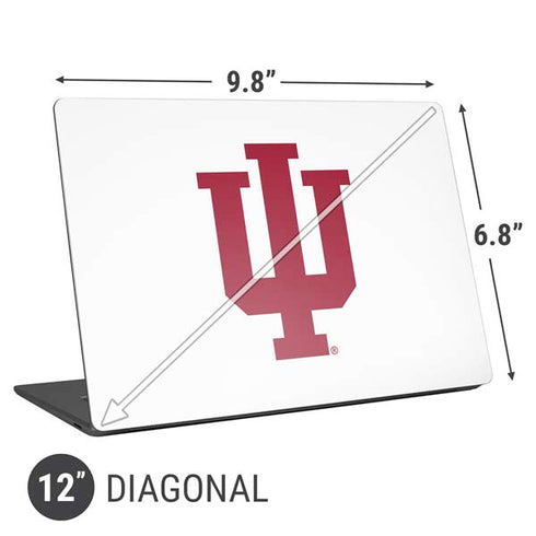 Indiana University IU Logo White Universal Laptop 12in (9.8 x 6.8in) Skin