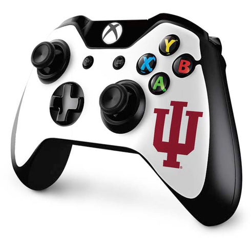 Indiana University IU Logo White Xbox One Controller Skin
