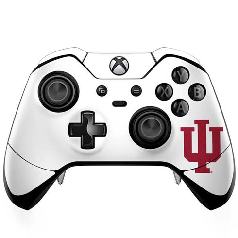 Indiana University IU Logo White Xbox One Elite Controller Skin