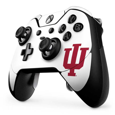 Indiana University IU Logo White Xbox One Elite Controller Skin