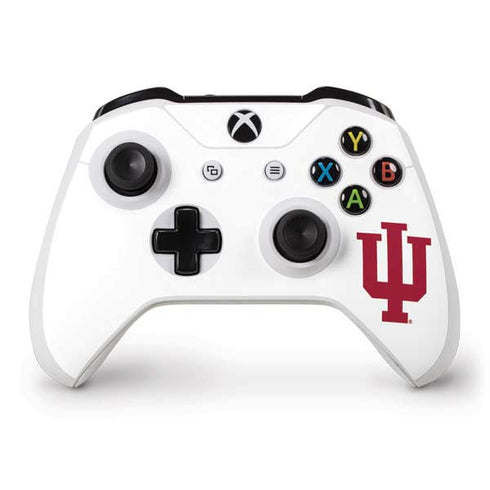 Indiana University IU Logo White Xbox One S Controller Skin