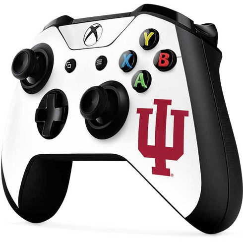 Indiana University IU Logo White Xbox One X Controller Skin