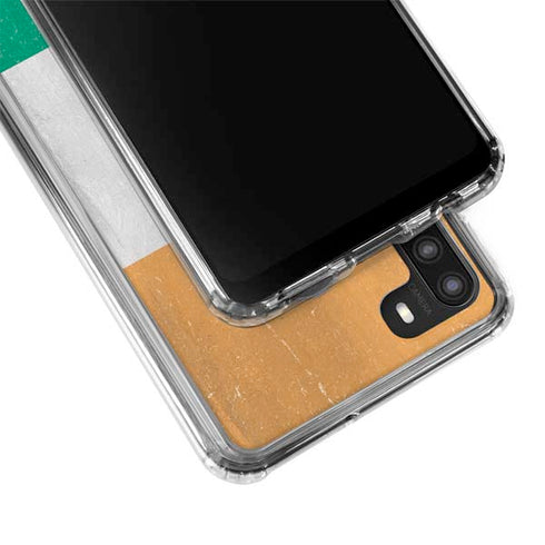 Ivory Coast Flag Distressed Galaxy A21 Clear Case