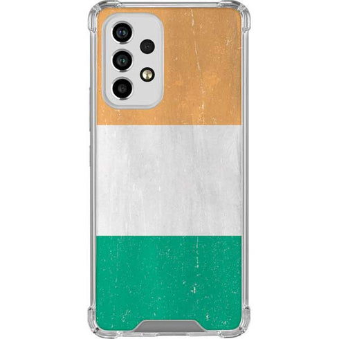 Ivory Coast Flag Distressed Galaxy A33 5G Clear Case