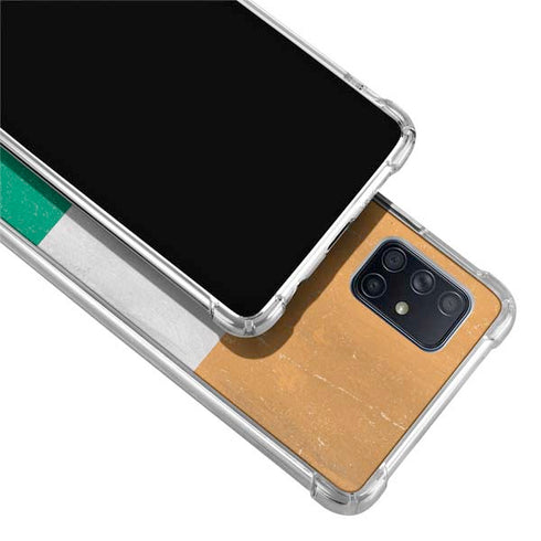 Ivory Coast Flag Distressed Galaxy A71 5G Clear Case