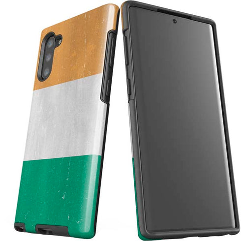 Ivory Coast Flag Distressed Galaxy Note 10 Pro Case