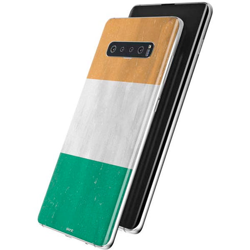 Ivory Coast Flag Distressed Galaxy S10 Skin