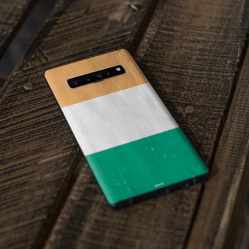 Ivory Coast Flag Distressed Galaxy S10 Skin