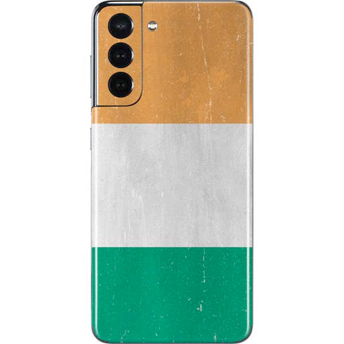 Ivory Coast Flag Distressed Galaxy S21 5G Skin
