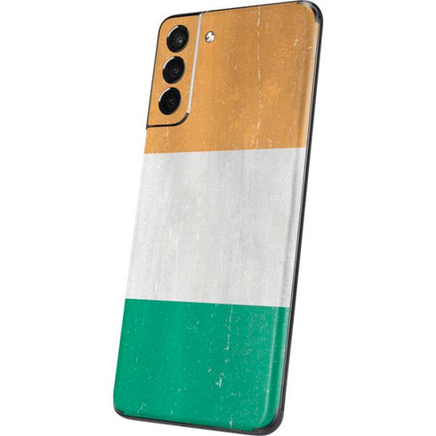 Ivory Coast Flag Distressed Galaxy S21 Plus 5G Skin