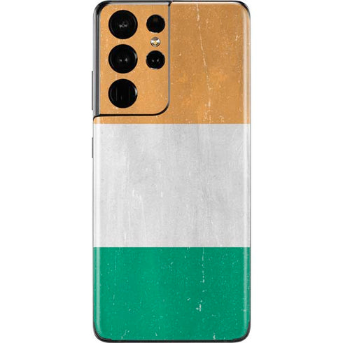 Ivory Coast Flag Distressed Galaxy S21 Ultra 5G Skin