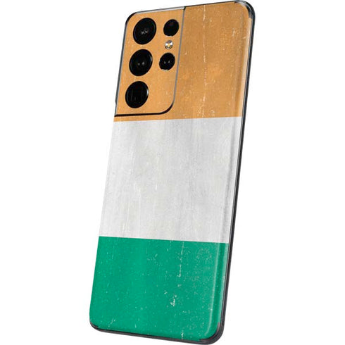 Ivory Coast Flag Distressed Galaxy S21 Ultra 5G Skin