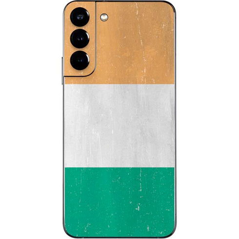 Ivory Coast Flag Distressed Galaxy S22 Plus Skin