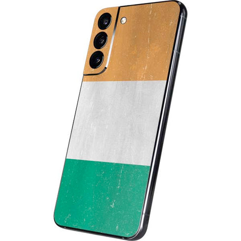 Ivory Coast Flag Distressed Galaxy S22 Plus Skin