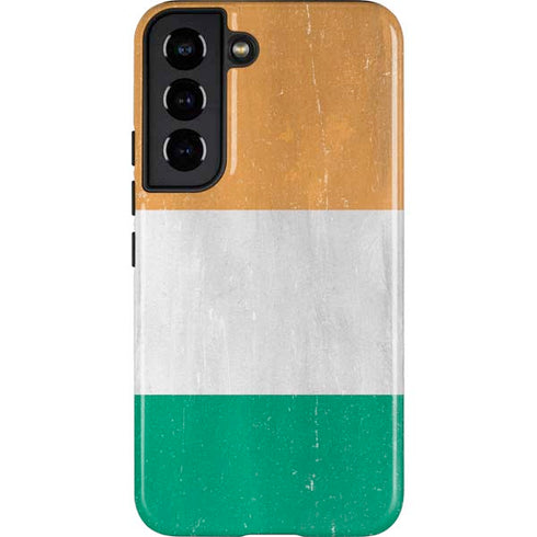 Ivory Coast Flag Distressed Galaxy S22 Pro Case
