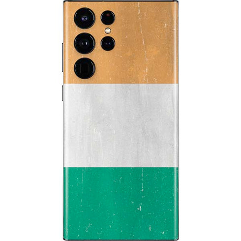 Ivory Coast Flag Distressed Galaxy S22 Ultra Skin