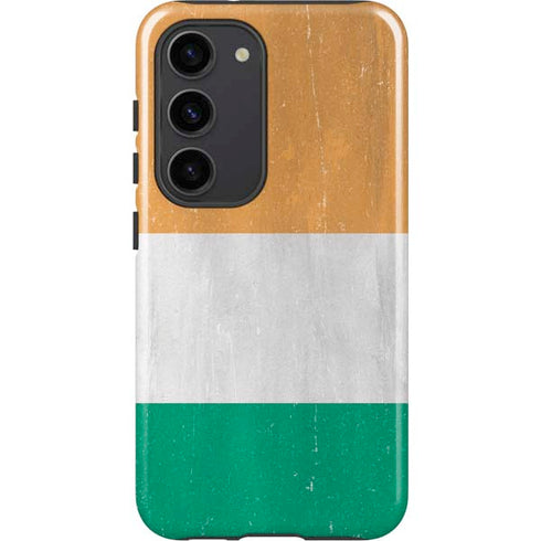 Ivory Coast Flag Distressed Galaxy S23 Pro Case