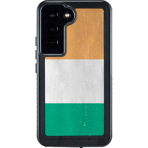 Ivory Coast Flag Distressed Galaxy S23 Waterproof Case