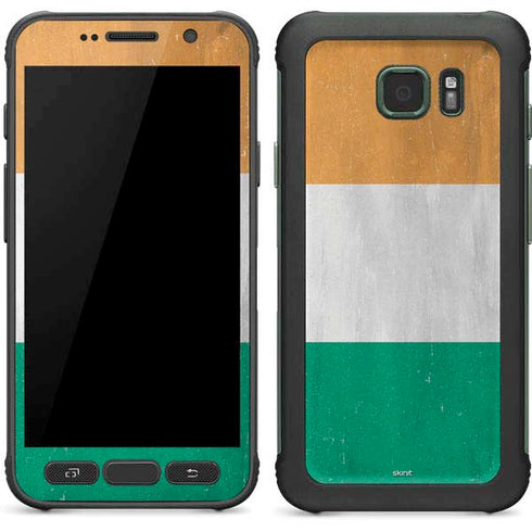 Ivory Coast Flag Distressed Galaxy S7 Active Skin