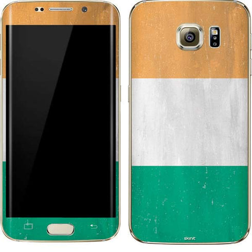 Ivory Coast Flag Distressed Galaxy S7 Edge Skin