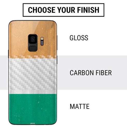 Ivory Coast Flag Distressed Galaxy S9 Skin