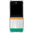 Ivory Coast Flag Distressed Galaxy Z Flip5 5G Clear Case