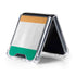 Ivory Coast Flag Distressed Galaxy Z Flip5 5G Clear Case