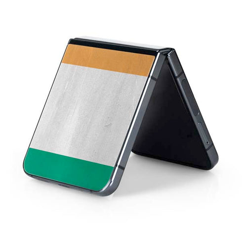 Ivory Coast Flag Distressed Galaxy Z Flip5 5G Skin
