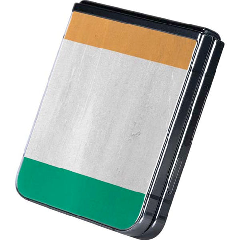 Ivory Coast Flag Distressed Galaxy Z Flip5 5G Skin