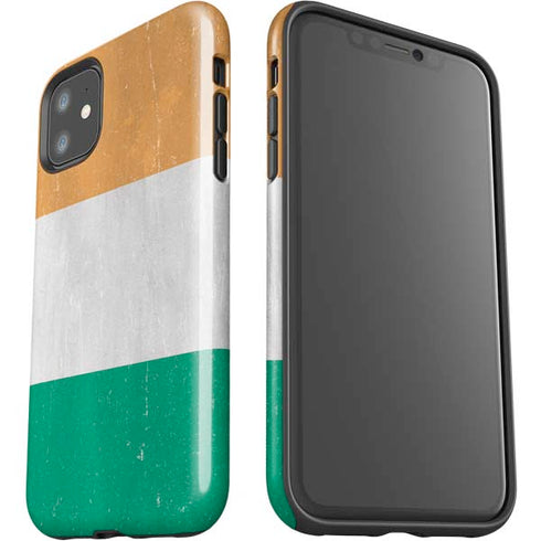 Ivory Coast Flag Distressed iPhone 11 Impact Case