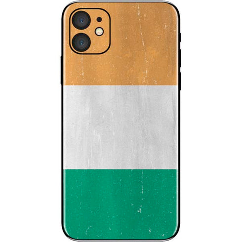 Ivory Coast Flag Distressed iPhone 11 Skin