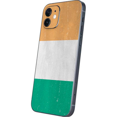 Ivory Coast Flag Distressed iPhone 12 Skin