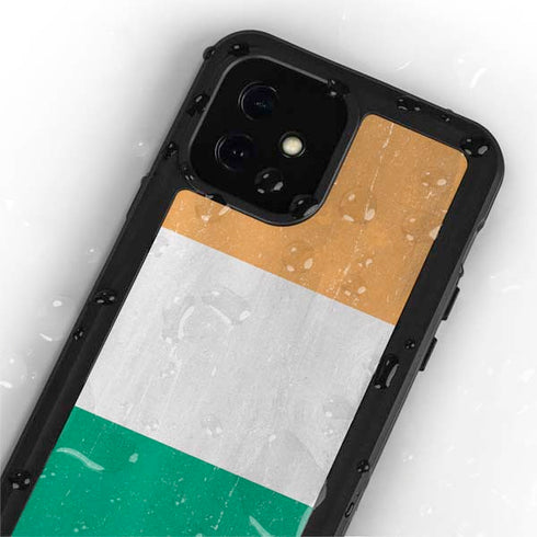 Ivory Coast Flag Distressed iPhone 12 Waterproof Case