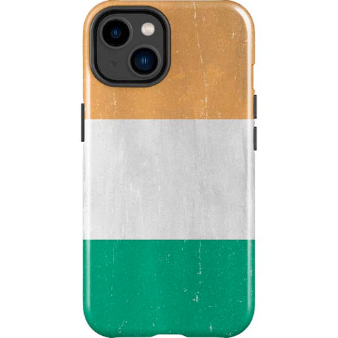 Ivory Coast Flag Distressed iPhone 14 Plus Impact Case
