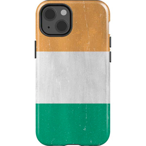 Ivory Coast Flag Distressed iPhone 15 Impact Case