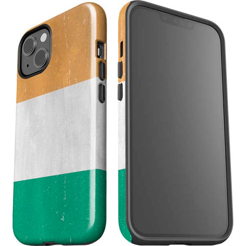 Ivory Coast Flag Distressed iPhone 14 Impact Case