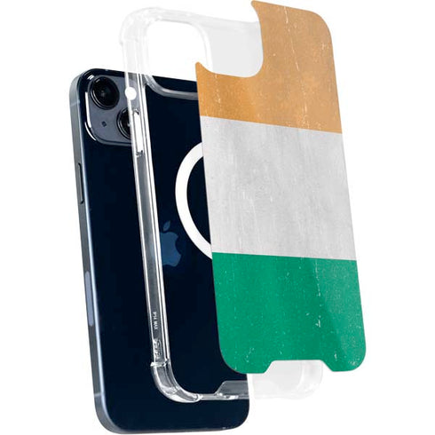 Ivory Coast Flag Distressed iPhone 15 Plus MagSafe Case