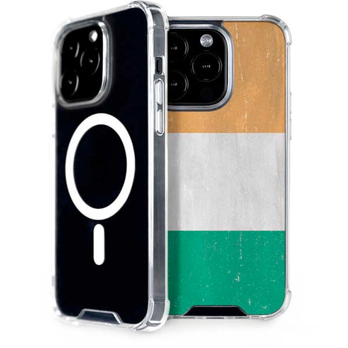 Ivory Coast Flag Distressed iPhone 14 Pro MagSafe Case