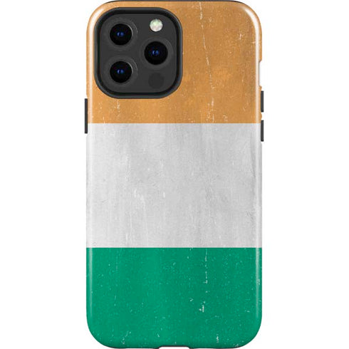 Ivory Coast Flag Distressed iPhone 15 Pro Max Impact Case