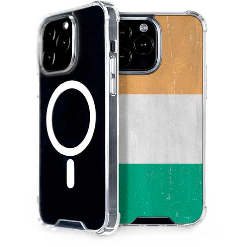 Ivory Coast Flag Distressed iPhone 14 Pro Max MagSafe Case