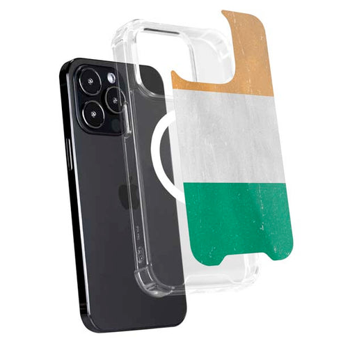 Ivory Coast Flag Distressed iPhone 14 Pro Max MagSafe Case