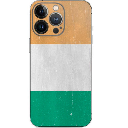 Ivory Coast Flag Distressed iPhone 15 Pro Skin