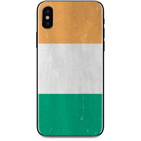 Ivory Coast Flag Distressed iPhone X Skin
