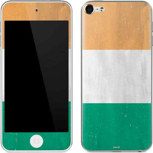 Ivory Coast Flag Distressed Apple iPod Skin