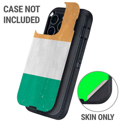 Ivory Coast Flag Distressed Otterbox Defender iPhone Skin