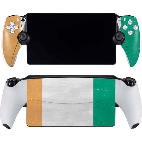 Ivory Coast Flag Distressed PlayStation Portal Remote Player Skin